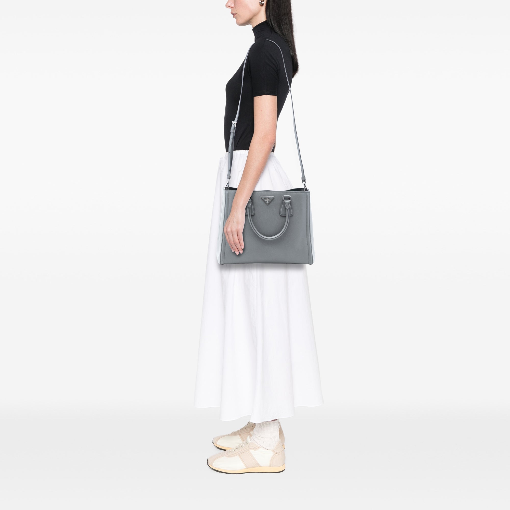 Medium Bicolor Saffiano Lux Galleria Satchel - Image 6