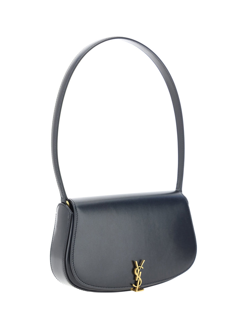 Saint Laurent Shoulder Bag — Black Calf Leather