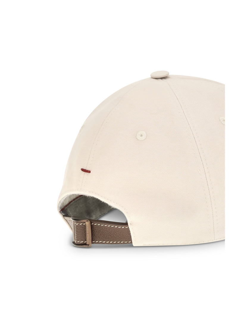 Brunello Cucinelli M252d9850 Baseball Cap — Beige Cotton Caps