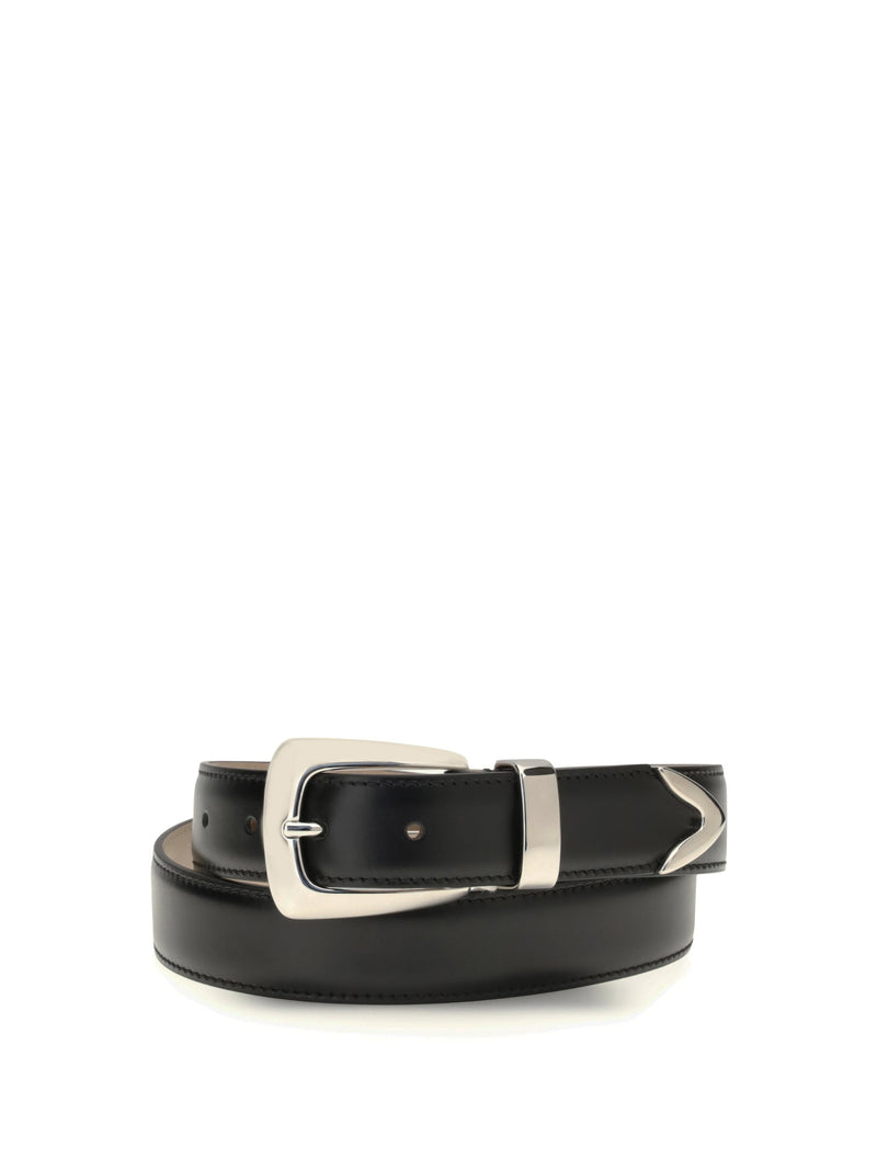 Khaite Benny Belt — Black Calf Leather
