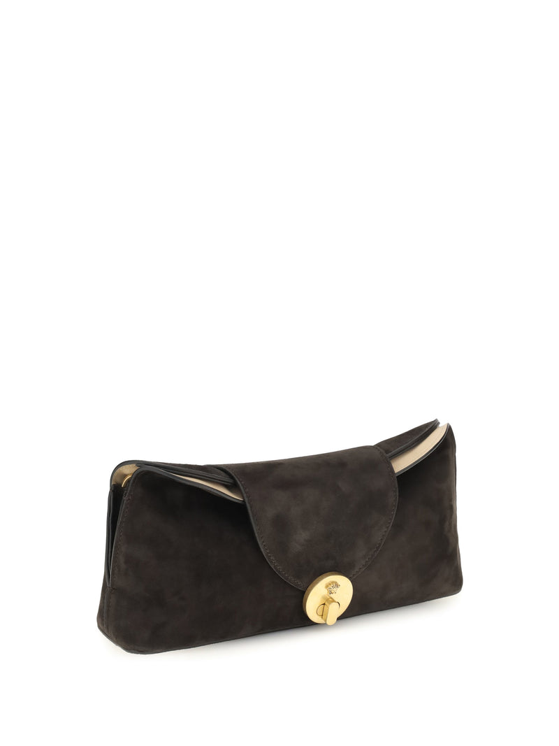 Versace Vivian Clutch — Black Calf Leather