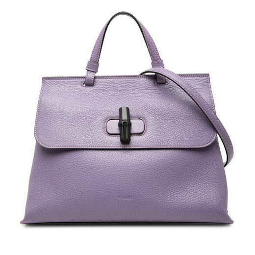 Medium Calfskin Bamboo Daily Satchel - Image 1