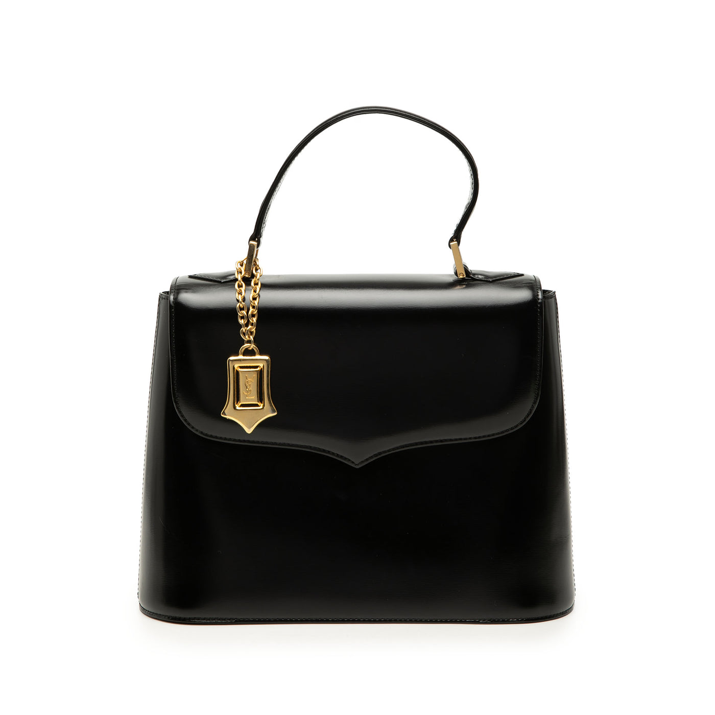 Leather Logo Charm Top Handle Bag - Image 1