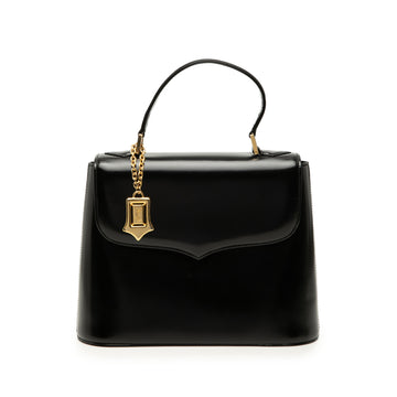 Leather Logo Charm Top Handle Bag - Image 1