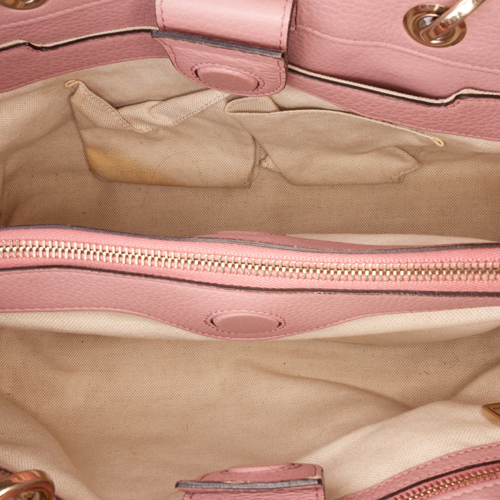 Medium Calfskin Bamboo Shopper Satchel - Image 4