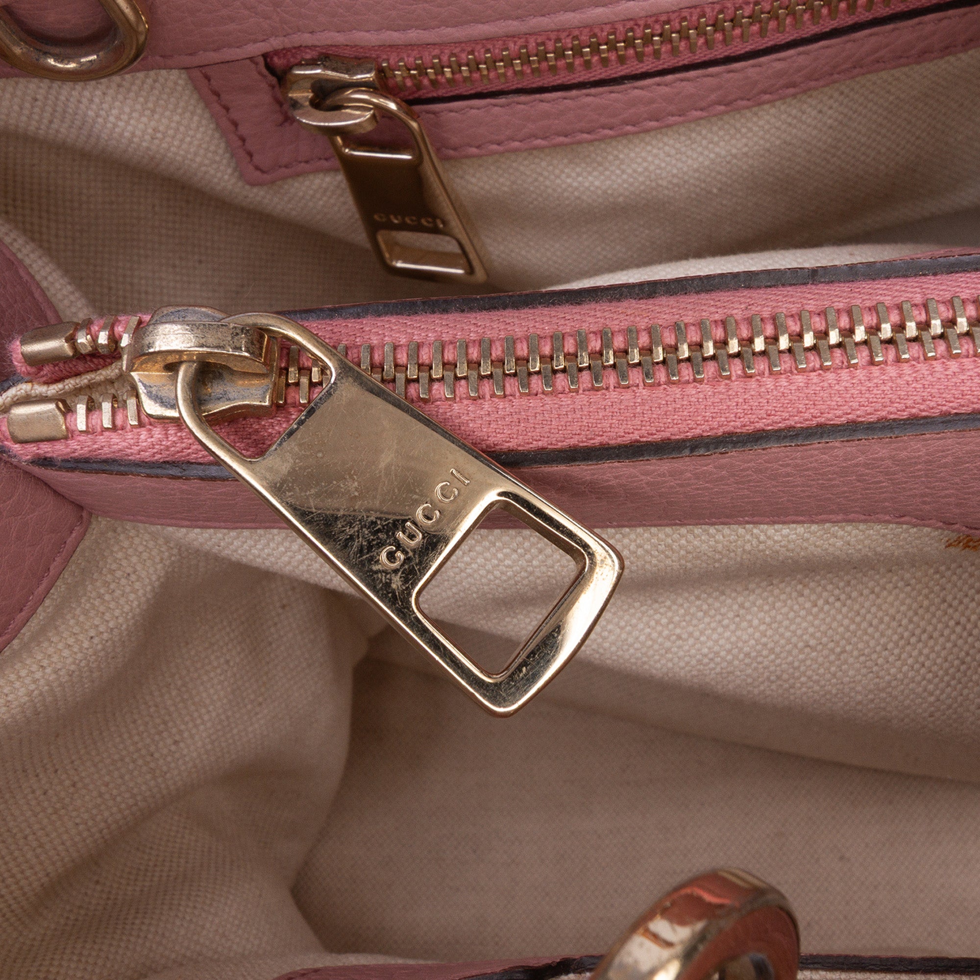 Medium Calfskin Bamboo Shopper Satchel - Image 7