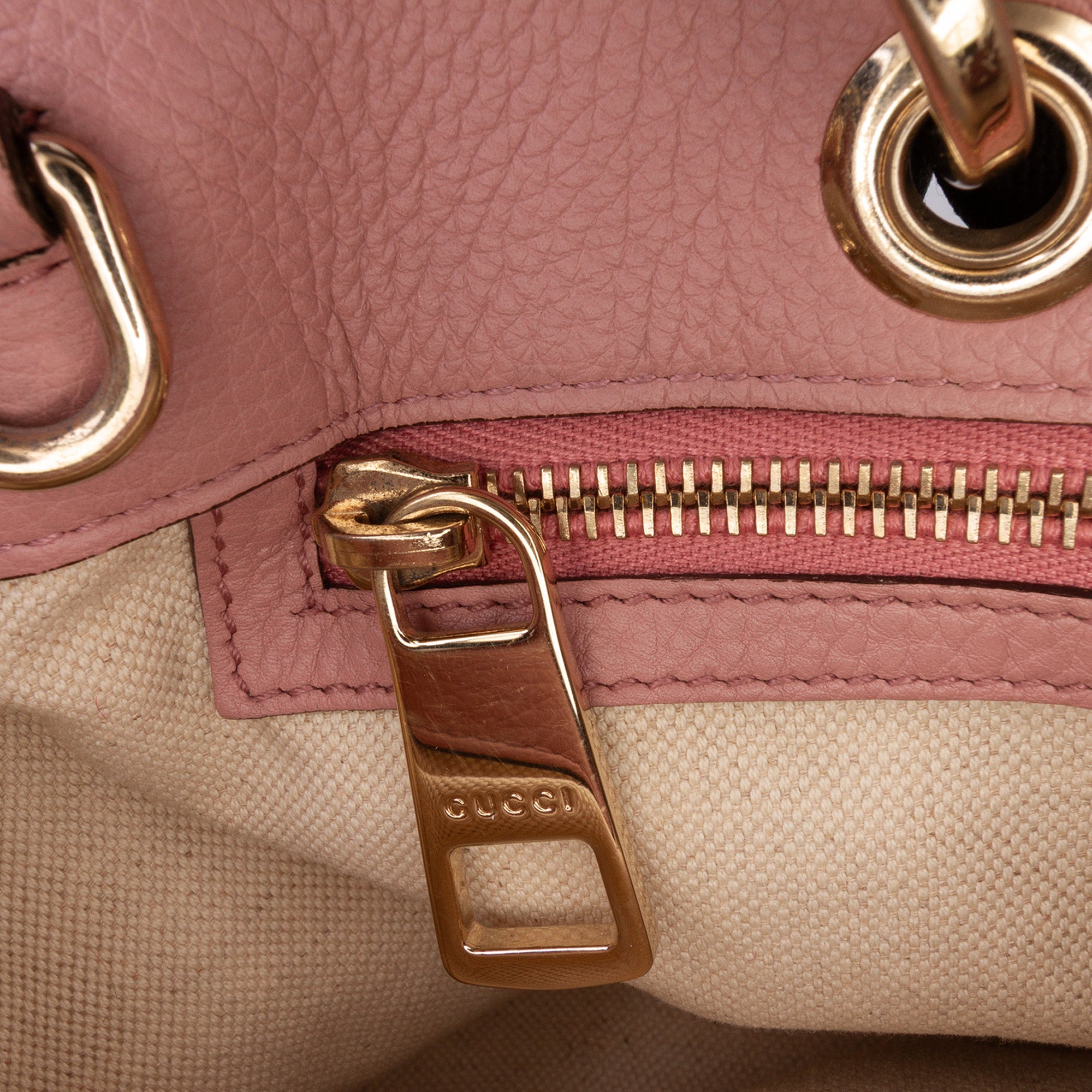 Medium Calfskin Bamboo Shopper Satchel - Image 8