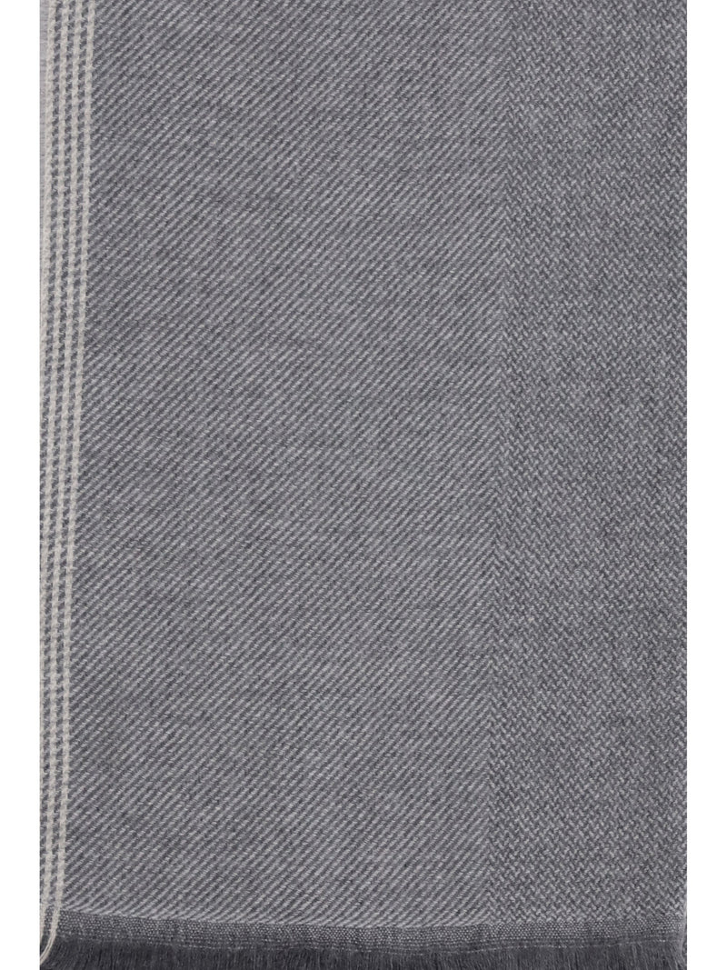 Brunello Cucinelli Cashmere Scarf — Gray Scarfs