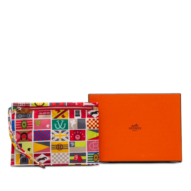 Hermes en Voyage Silk Pouch - Image 7