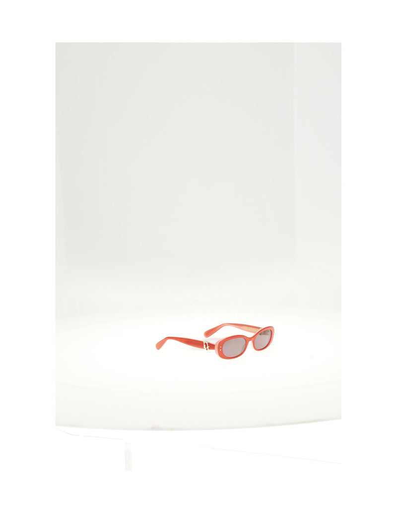 Dior Dblqb1ixr Oval Nylon Sunglasses — Red