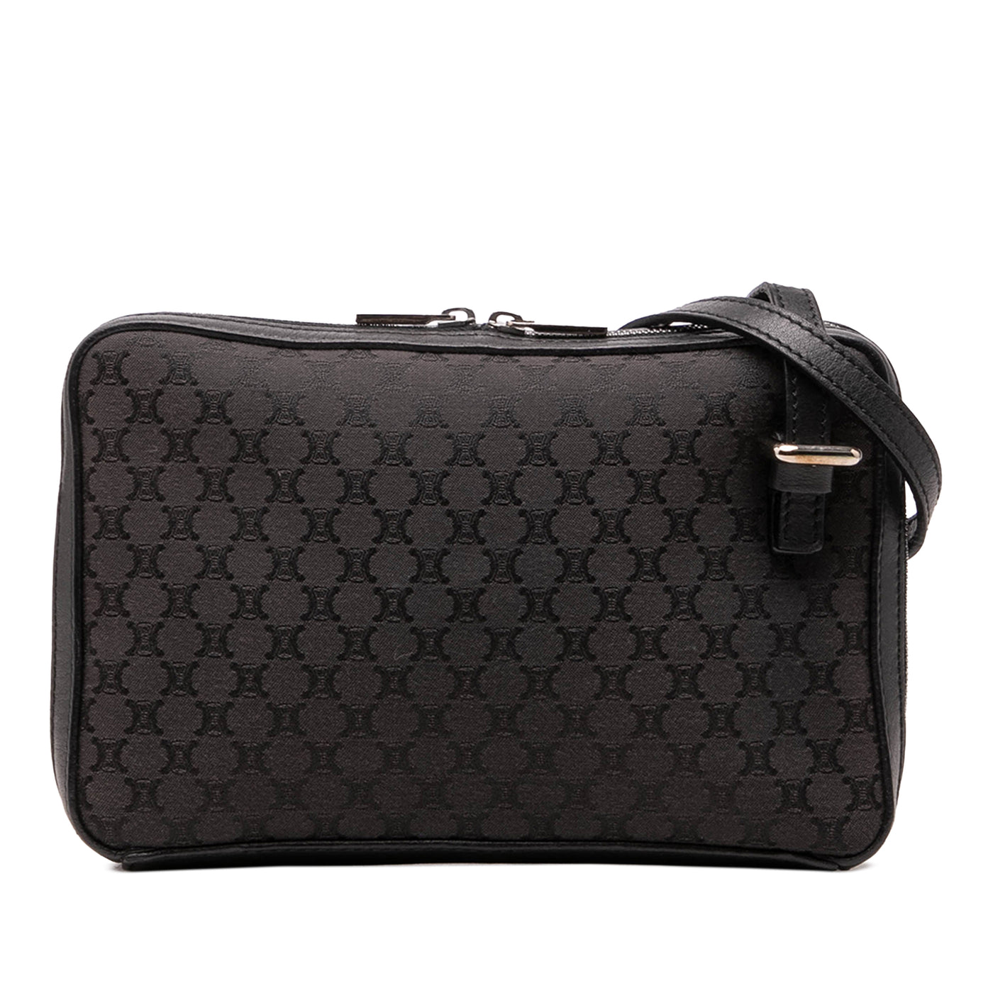 Leather Trimmed Macadam Canvas Messenger Bag - Image 1