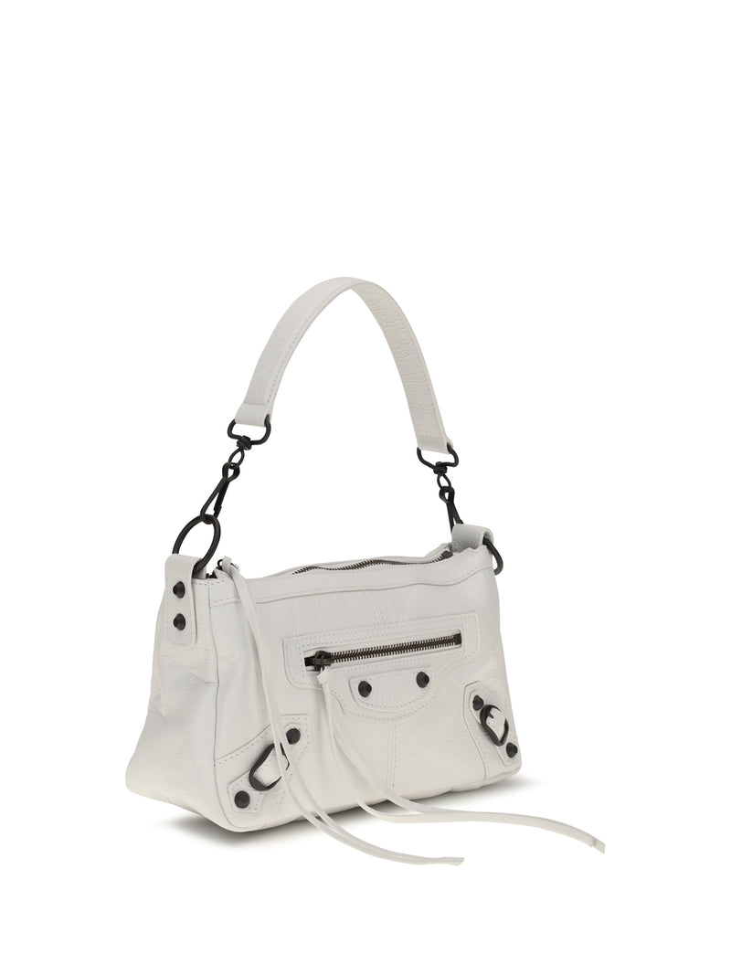 Balenciaga Le City Shoulder Bag — White Lamb Ovis Aries
