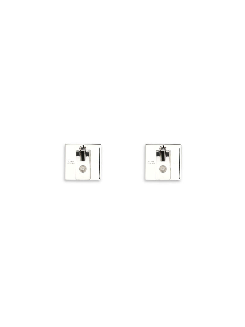Phoebe Philo Cube Stud Earrings — Silver