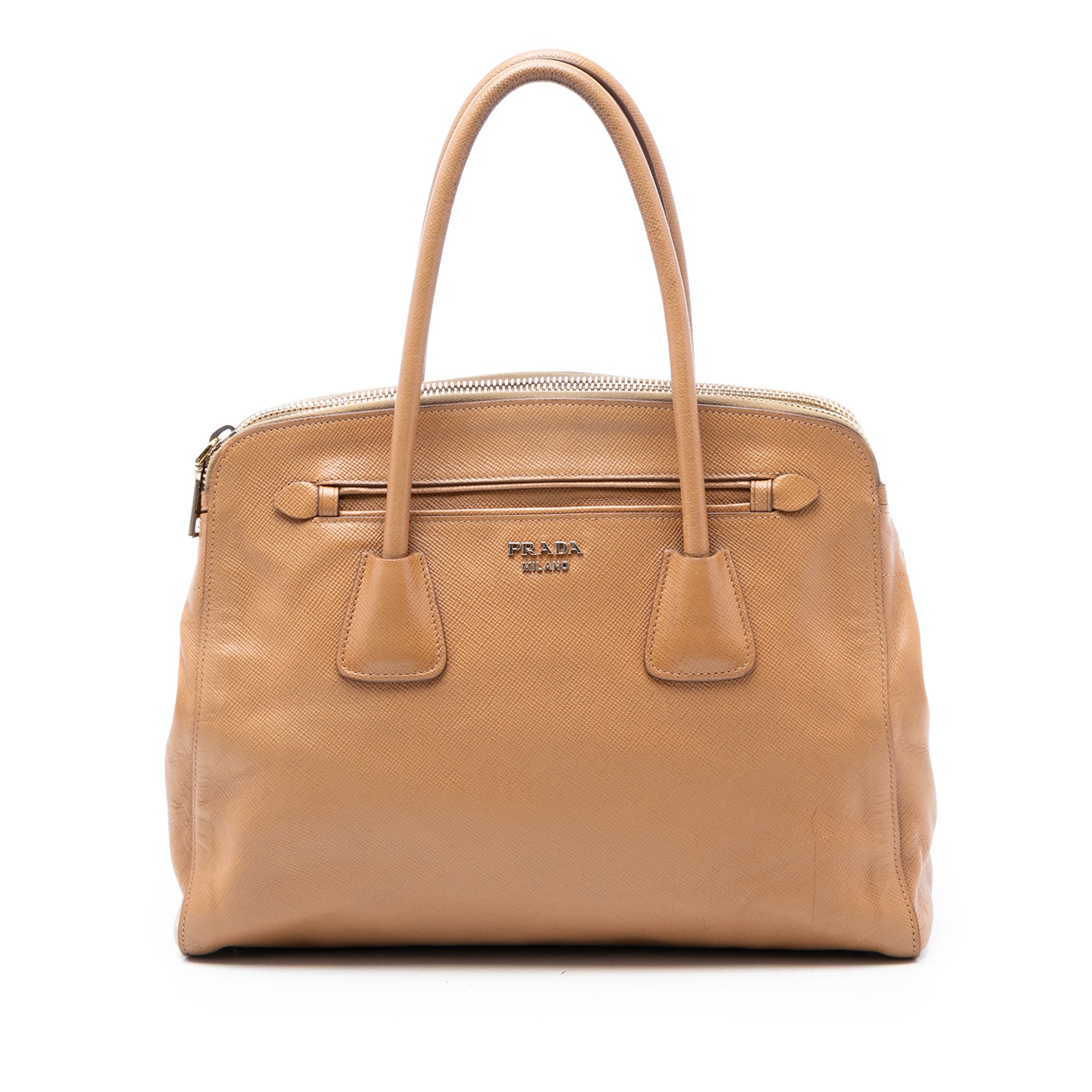 Large Saffiano Cuir Double Zip Top Handle Bag - Image 1
