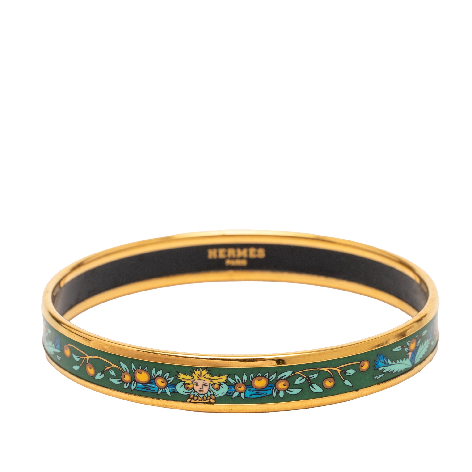 Narrow Enamel Fruits Cloisonne Bangle 65 - Image 1