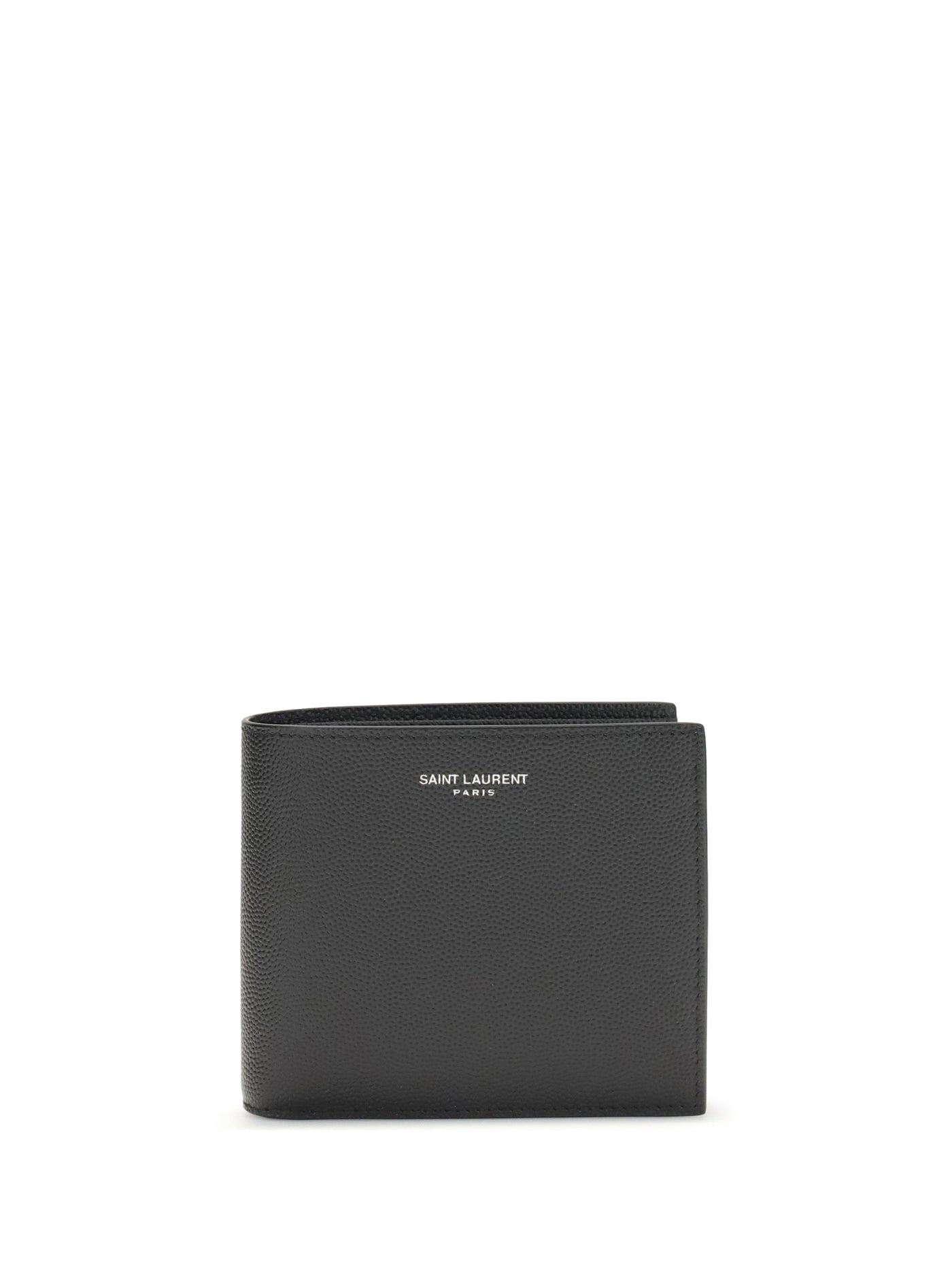 Saint Laurent Calfskin Bifold Wallet — Black Calf Leather Bos Taurus