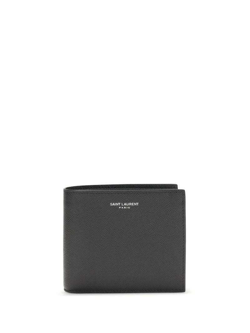 Saint Laurent Leather Billfold Wallet — Black Calf