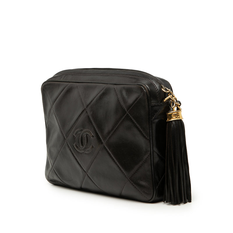 CC Diamond Quilted Lambskin Tassel Camera Bag - Image 2