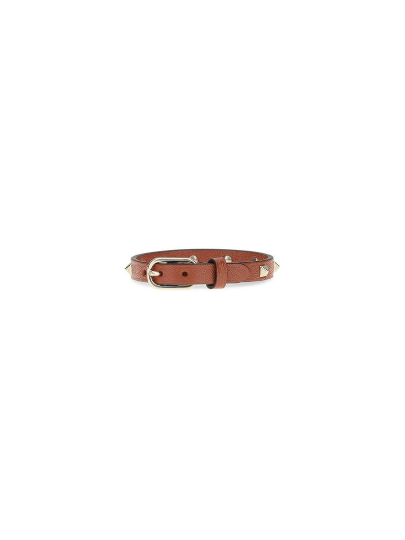 Valentino Garavani Rockstud Bracelet — Red Calf Leather Bos Taurus Bracelets