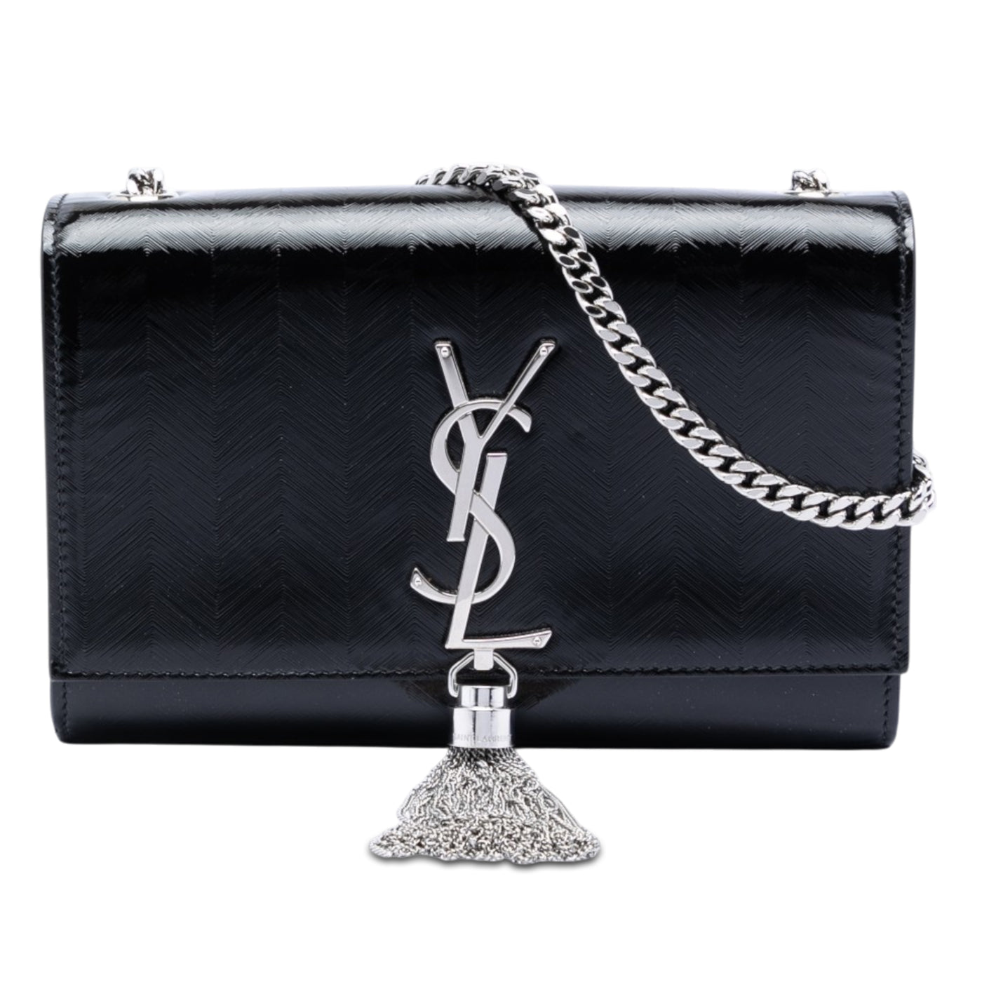 Medium Chevron Patent Monogram Kate Tassel Crossbody - Image 1
