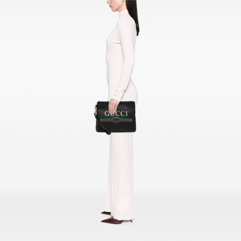 Leather Logo Clutch - Image 7