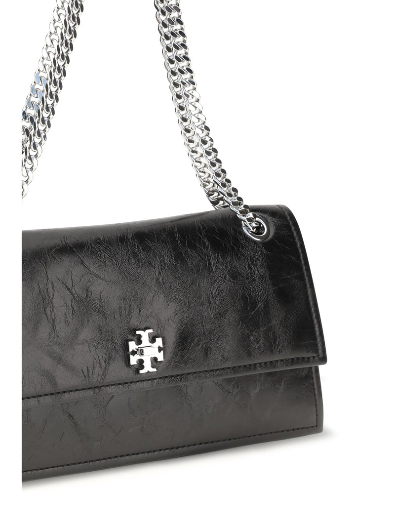 Tory Burch Kira Shoulder Bag — Black Suede