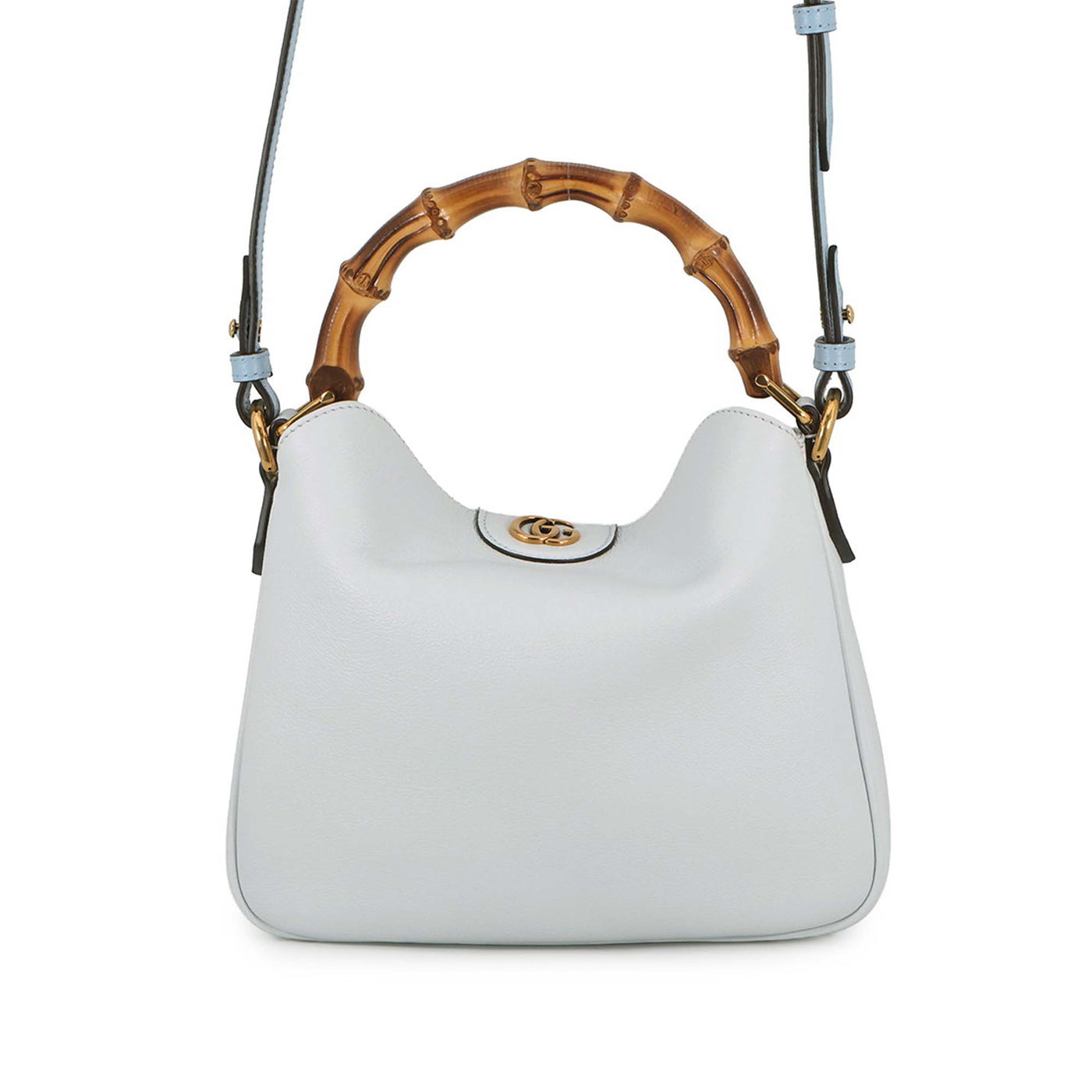 Small Calfskin Bamboo Diana Satchel - Image 1