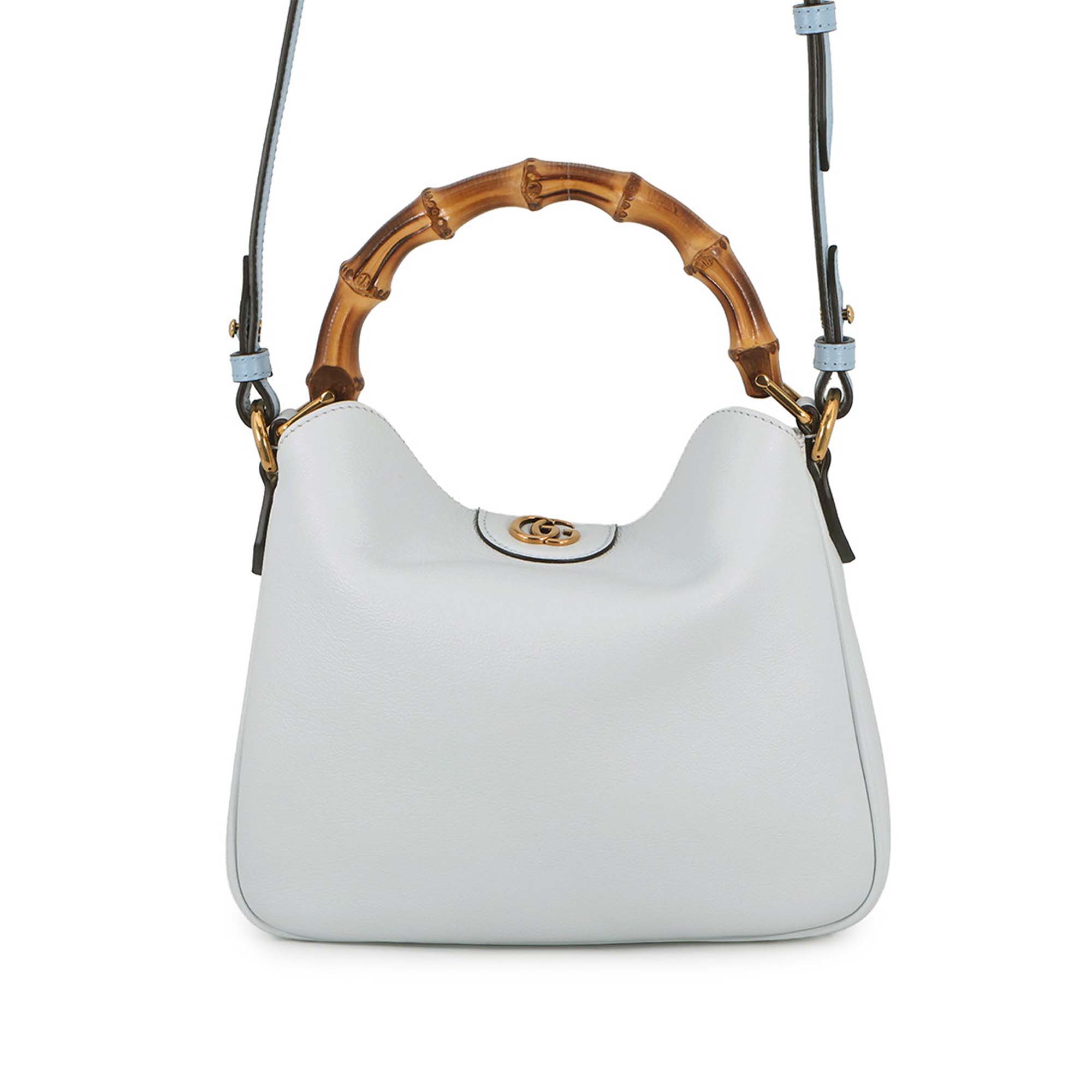 Small Calfskin Bamboo Diana Satchel - Image 1