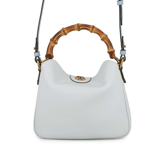 Small Calfskin Bamboo Diana Satchel - Image 1