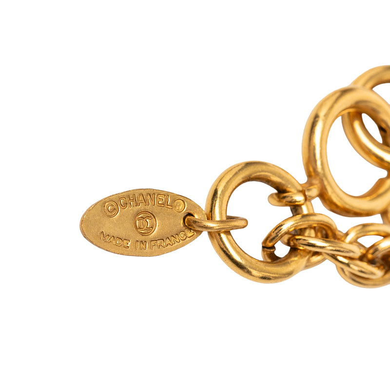 CC Gold Plated Station Chain Long Necklace - Image 3