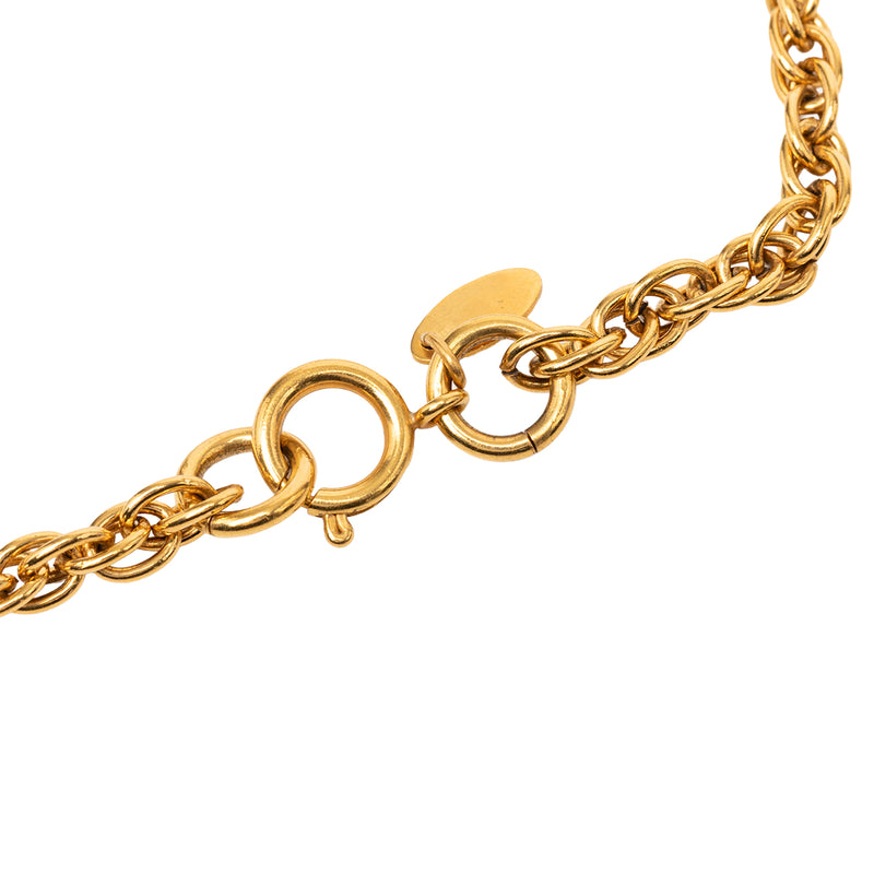 CC Gold Plated Station Chain Long Necklace - Image 4
