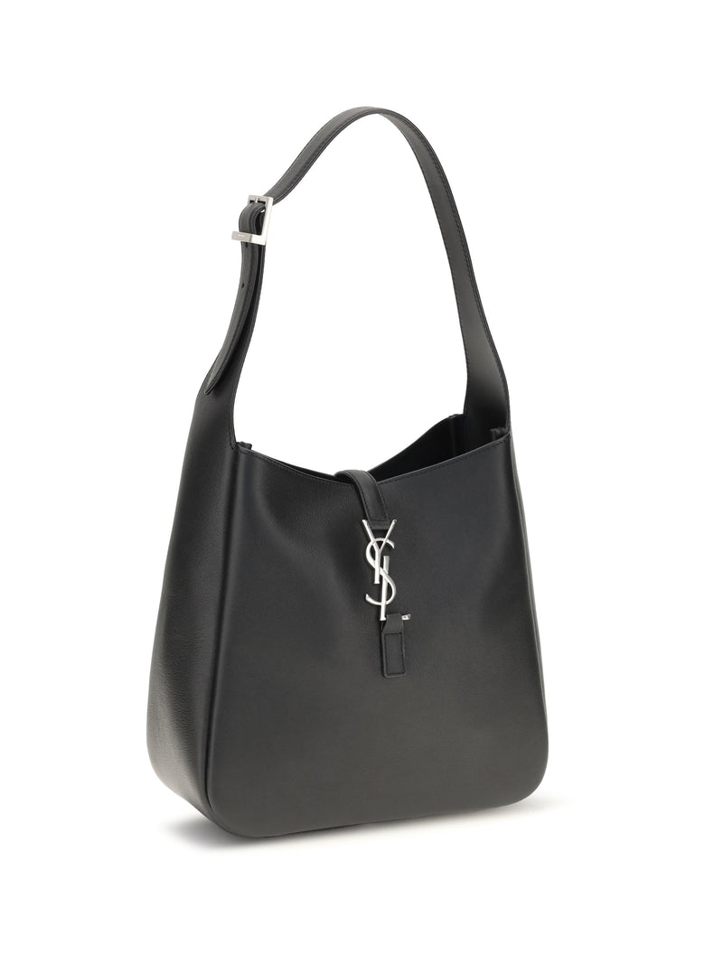 Saint Laurent Le 5 À 7 Shoulder Bag — Black Calf Leather Bos Taurus
