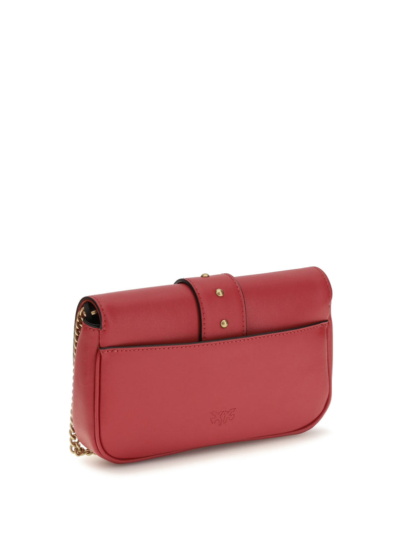 Pinko Shoulder Bag — Red Calf Leather