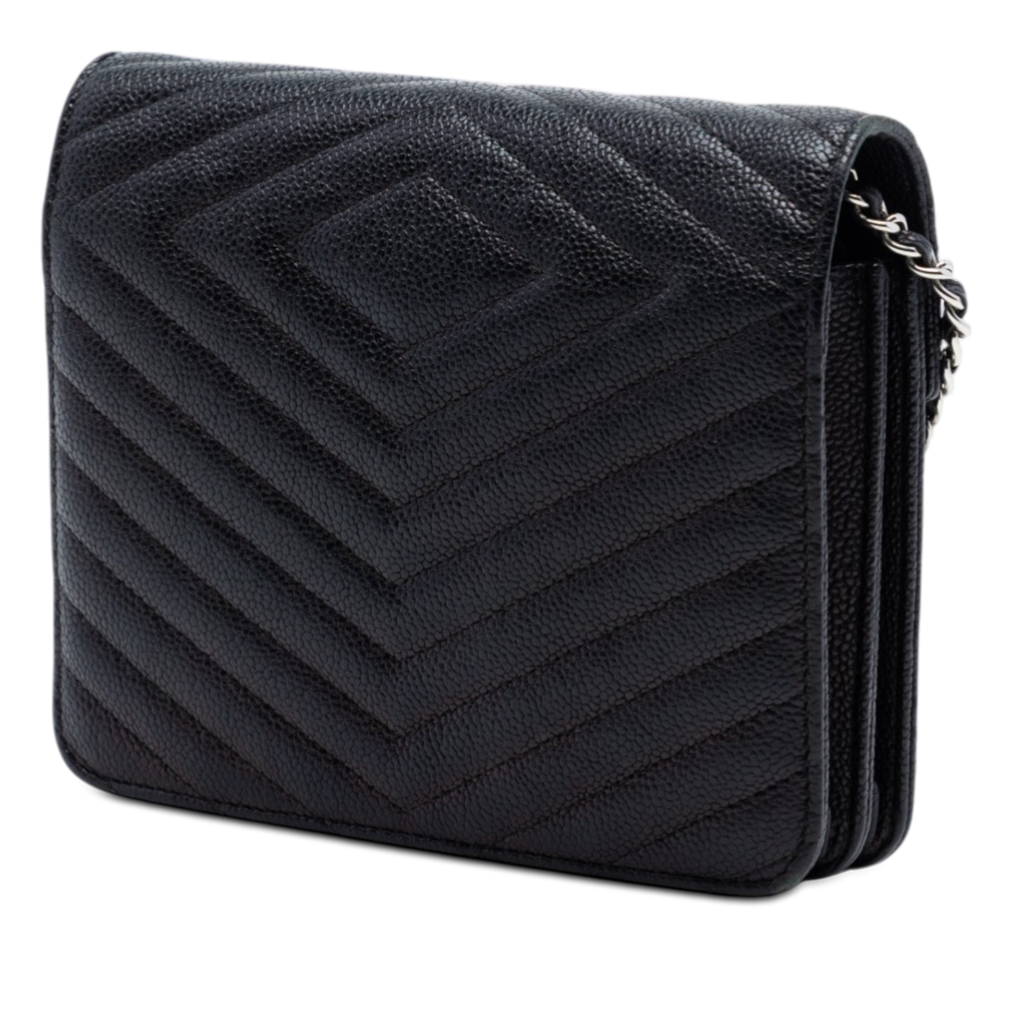CC Chevron Caviar Square Wallet On Chain - Image 2