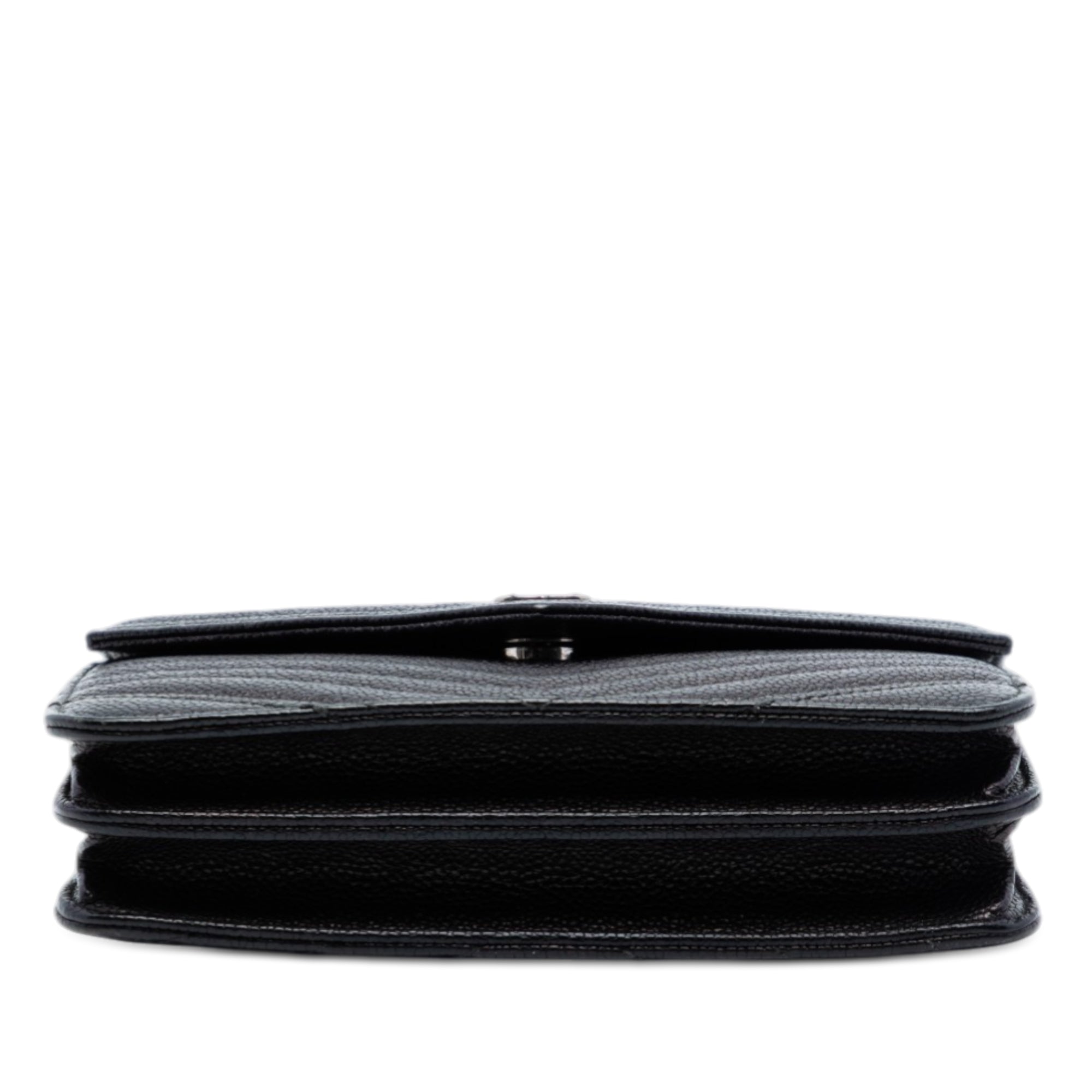 CC Chevron Caviar Square Wallet On Chain - Image 3