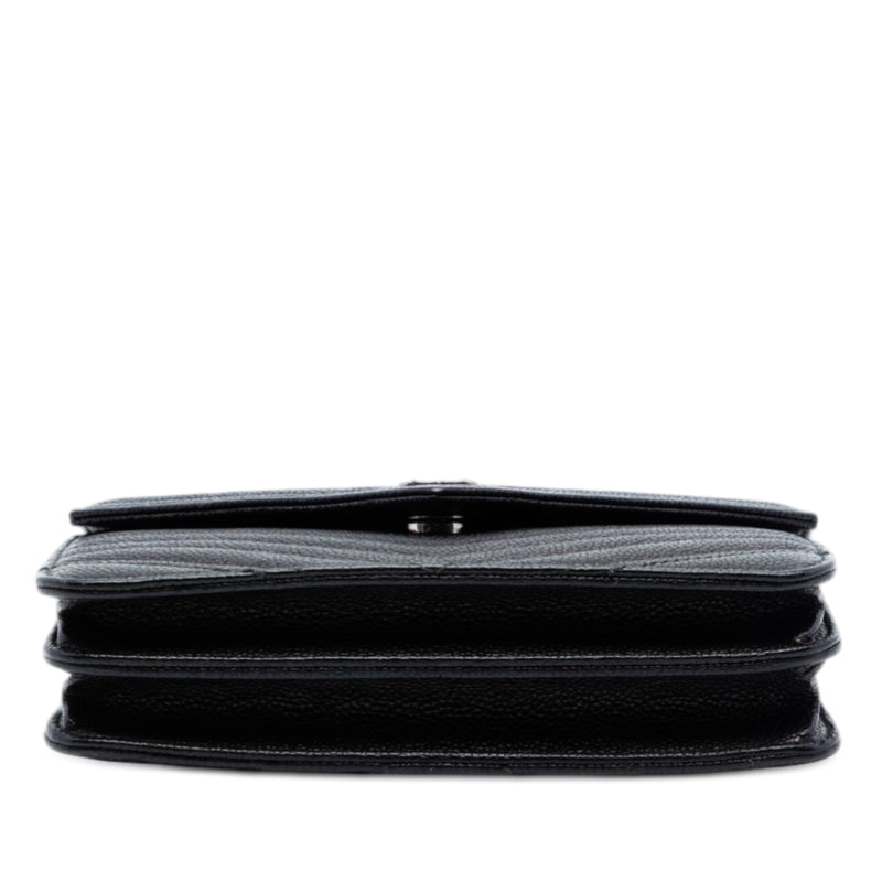 CC Chevron Caviar Square Wallet On Chain - Image 3