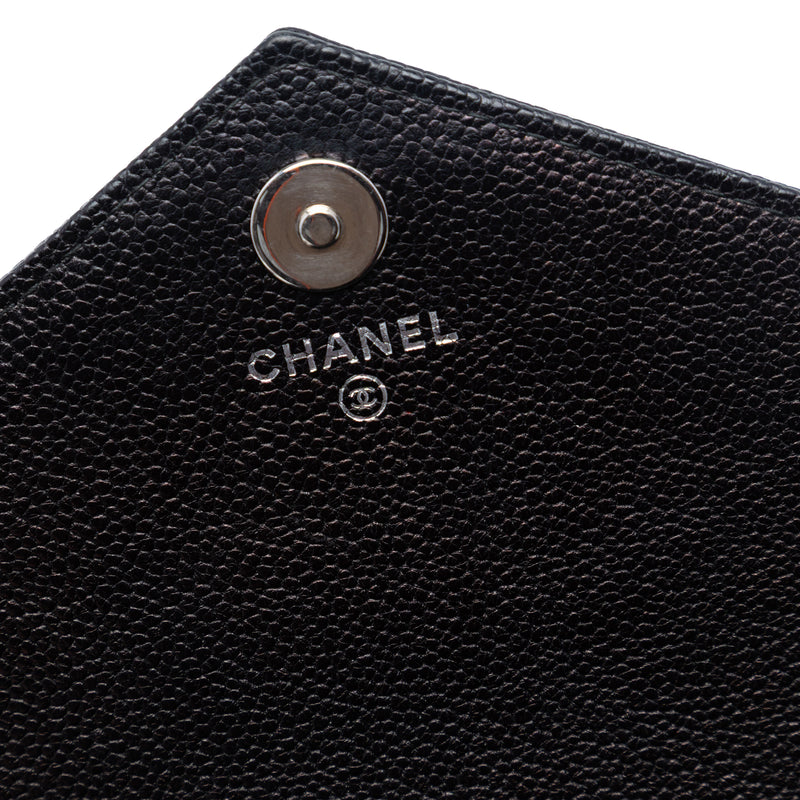 CC Chevron Caviar Square Wallet On Chain - Image 5