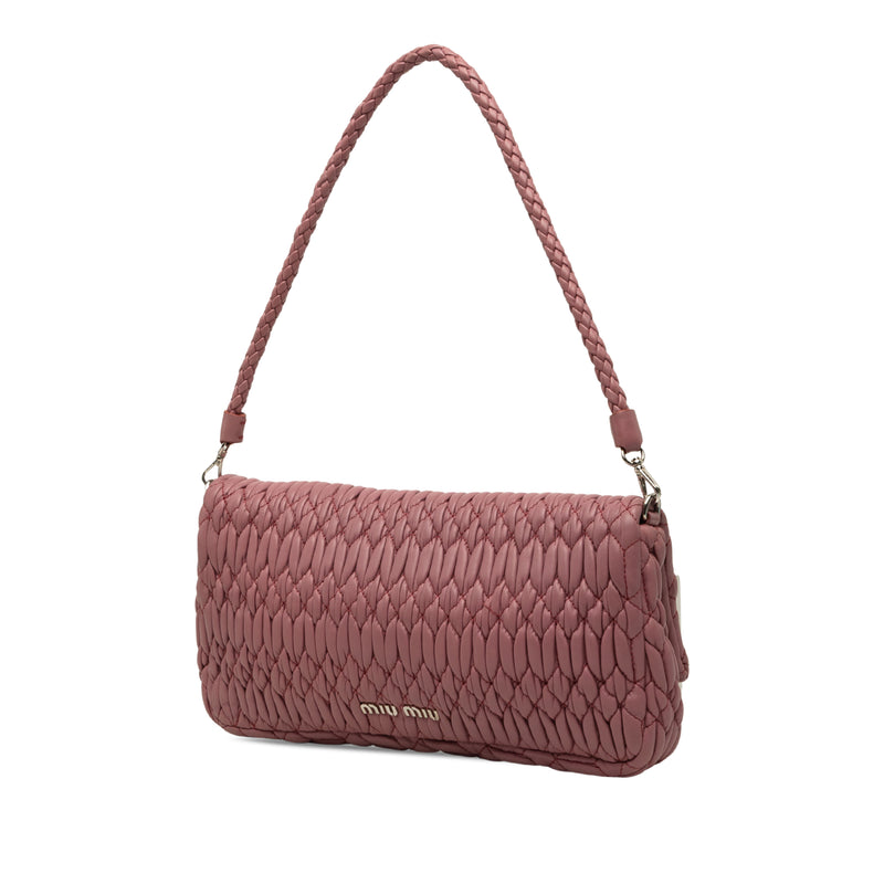 Matelasse Nappa Crystal Chain Satchel - Image 2
