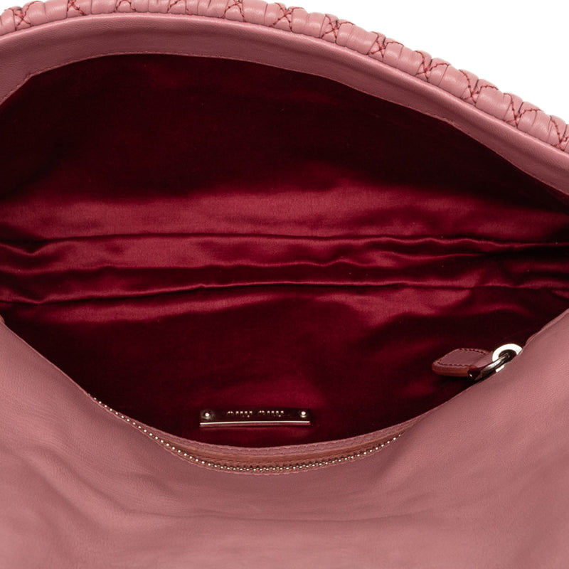 Matelasse Nappa Crystal Chain Satchel - Image 4