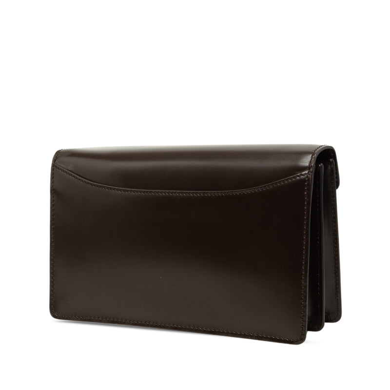 Leather Dial Lock Clutch - Image 2