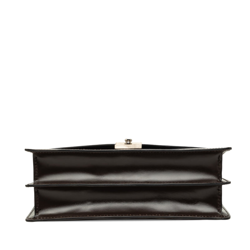 Leather Dial Lock Clutch - Image 3