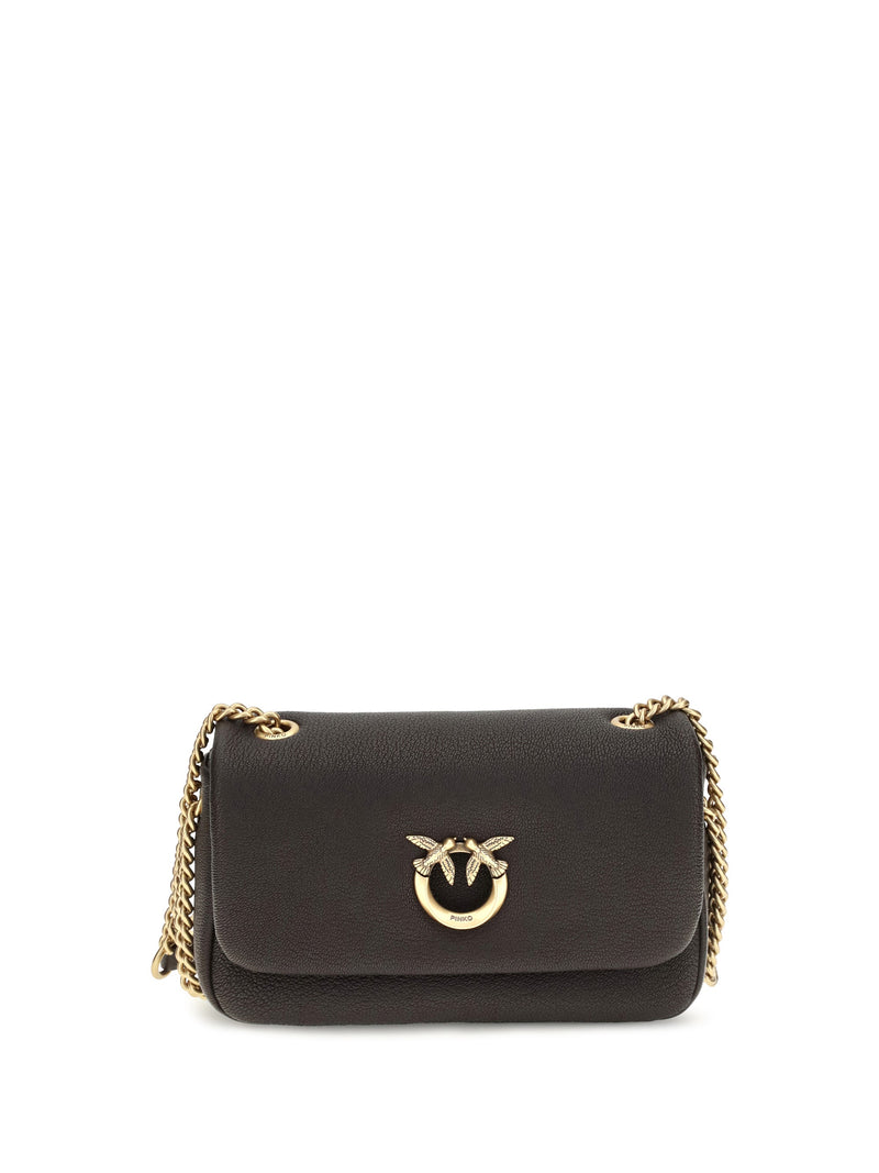 Pinko Shoulder Bag — Brown Calf Leather