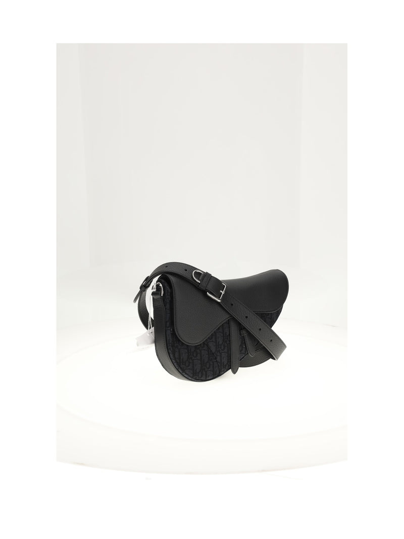 Dior Calf Leather Saddle Shoulder Bag — Black (bos Taurus)