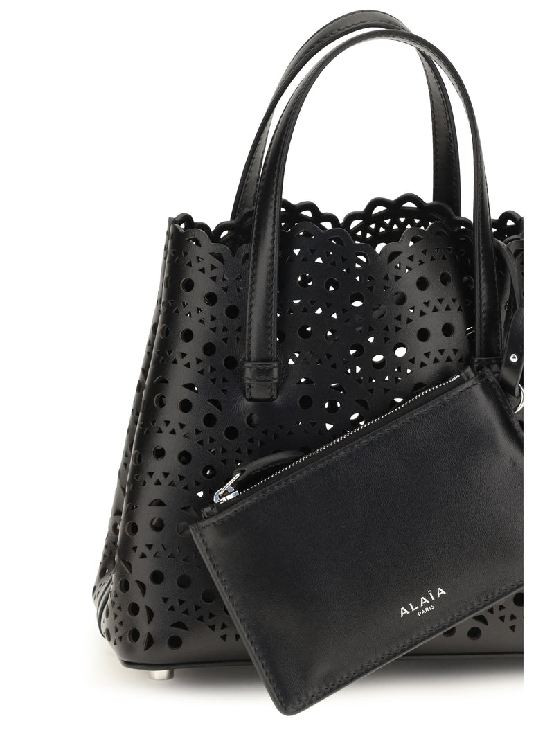 Alaïa Top Handle Bag — Black Calf Leather