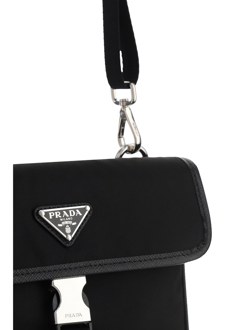 Prada Re-Nylon Card Case — Black Recycled Polyamide Cases