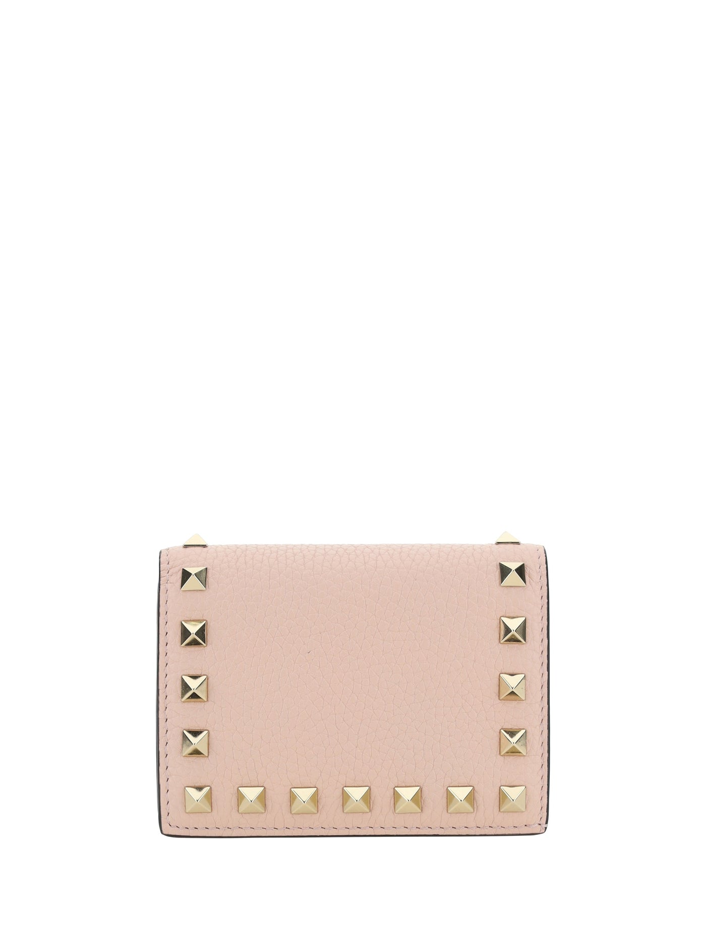 Valentino Garavani Rockstud Wallet — Pink Calf Leather Bos Taurus