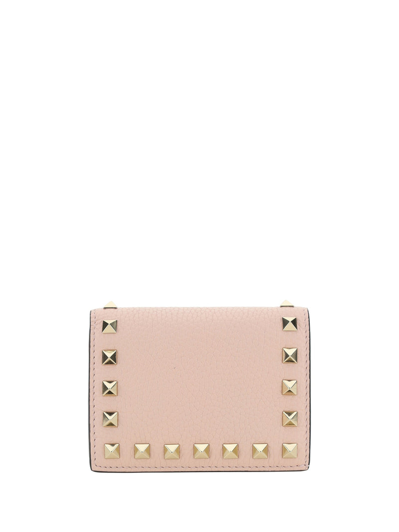 Valentino Garavani Rockstud Wallet — Pink Calf Leather & Purses