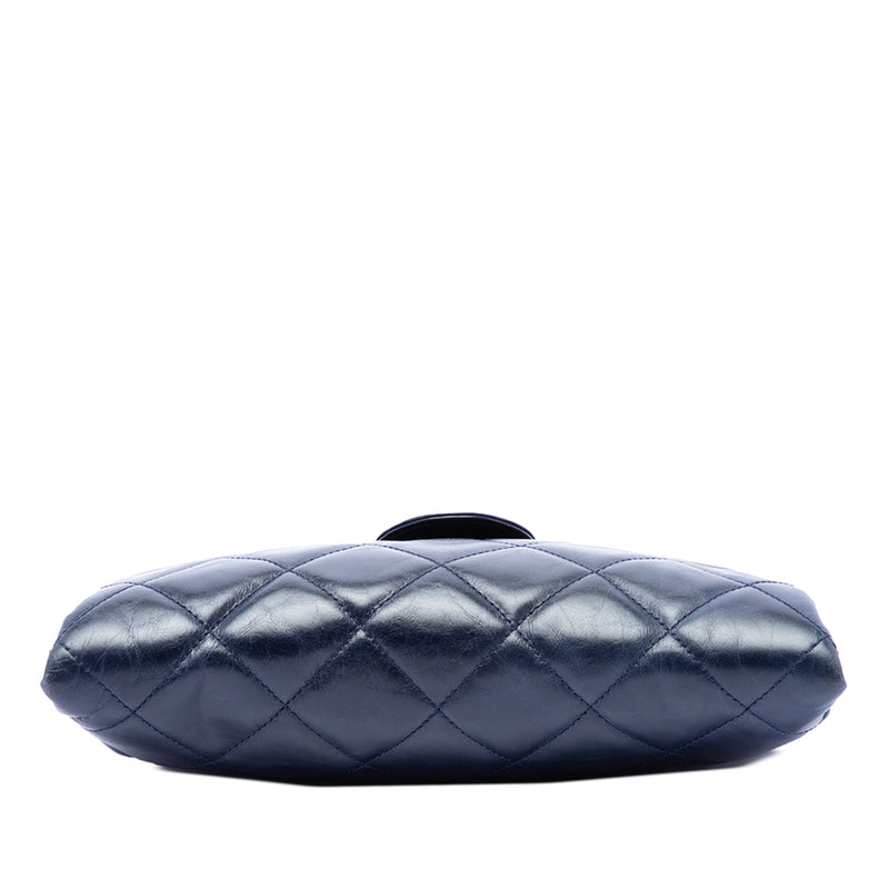 Quilted Glazed Calfskin Coco Pleats Chain Clutch - Image 3