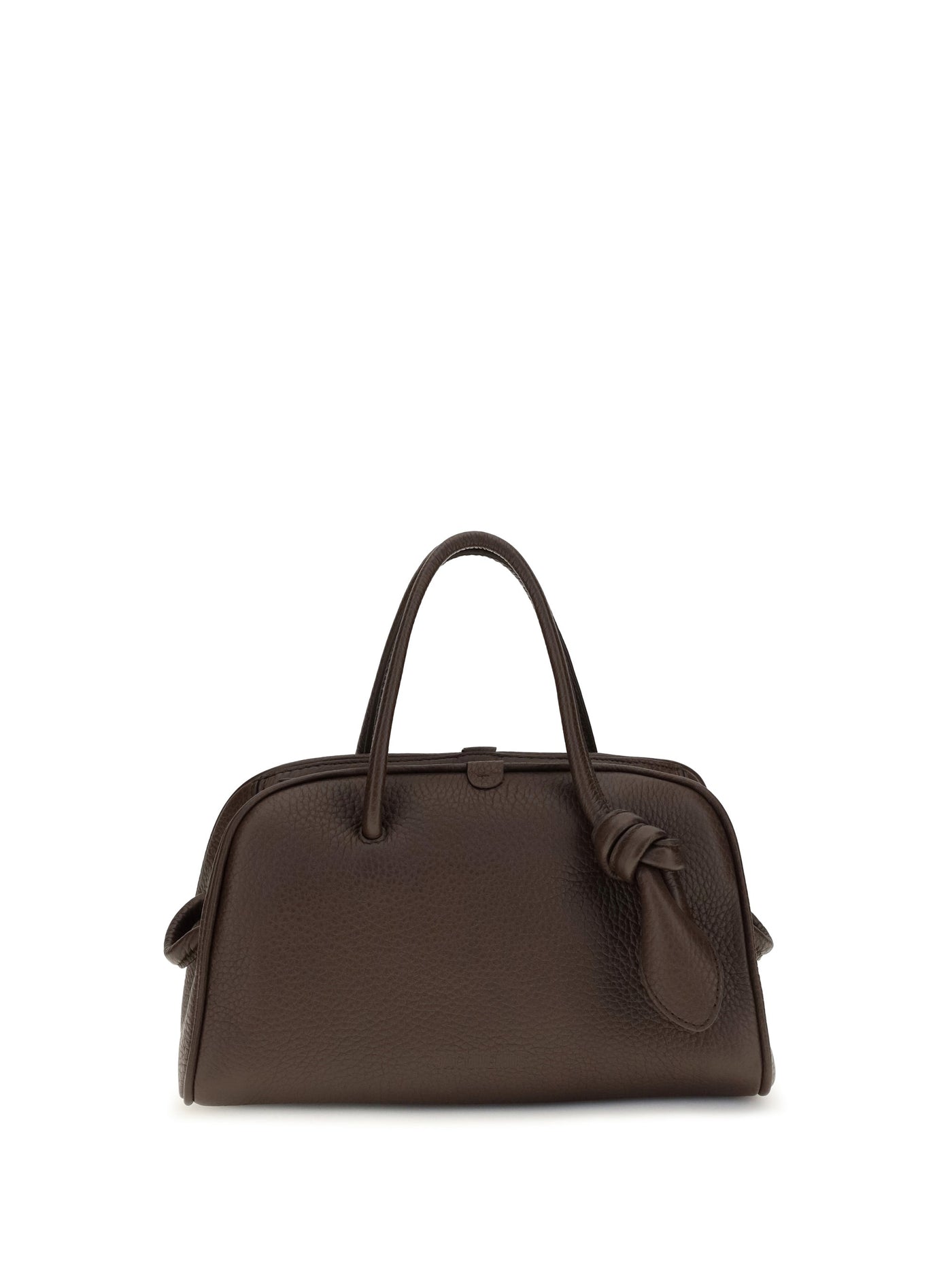 Jacquemus Grained Calf Leather Top Handle Bag — Brown Bos Taurus