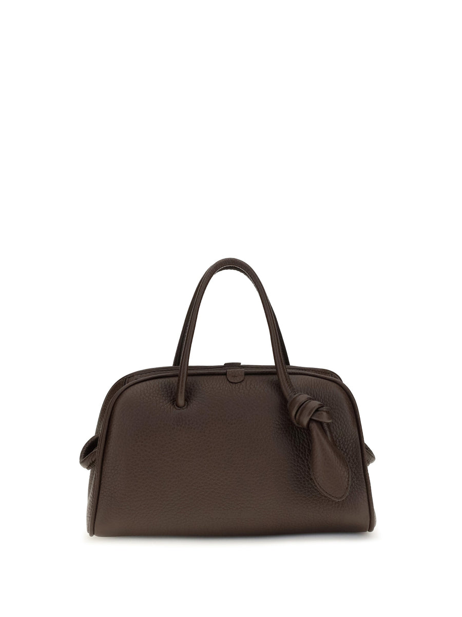Jacquemus Grained Calf Leather Top Handle Bag — Brown Bos Taurus